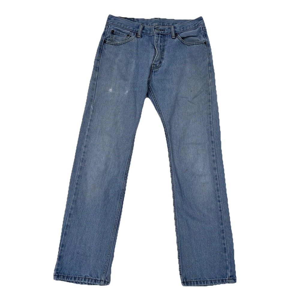 Vintage Levi's 505 Jeans 29x30 - Actual 29x29 Straight Light Wash Sashiko Mended
